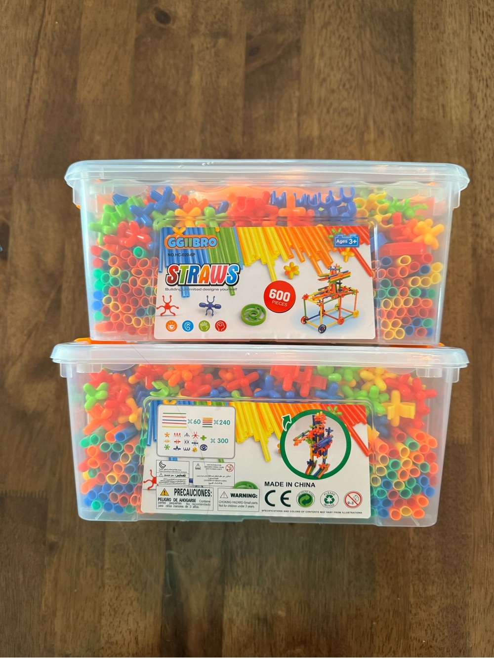 Bundle- 2 Sets Kids Straw Construction - Multicolor